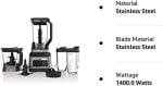 Ninja BN801 Professional Plus Kitchen System with Auto IQ, 1400 Wp - Gray (Renewed) - Image 11