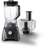 Oster Blender and Food Processor Combo with 3 Settings for Smoothies, Shakes, and Food Chopping - 3 Speed Texture Select Settings Pro Blender with Tritan Jar Attachment - Metallic Gray - Image 8