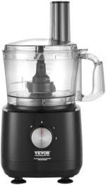 VEVOR Food Processor, 9 Cup Small Vegetable Chopper, 600 Watts 2 Speed Electric Meat Processors, 10Pcs Blade & Disc, Built-in Storage Drawer, Large Feed Chute & Pusher, Slice, Shred, Puree, dough - Image 10
