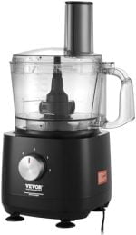 VEVOR Food Processor, 9 Cup Small Vegetable Chopper, 600 Watts 2 Speed Electric Meat Processors, 10Pcs Blade & Disc, Built-in Storage Drawer, Large Feed Chute & Pusher, Slice, Shred, Puree, dough - Image 11