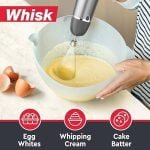 Mueller Smart Stick 800W, 12 Speed and Turbo Mode, 3-in-1, Heaviest Duty Copper Motor Immersion Blender, Titanium Steel Blades Hand Blender, Comfygrip Handle, Whisk, Beaker/Measuring Cup - Image 6