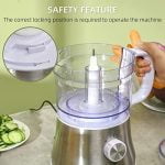 HOMCOM 2 in 1 Blender, Food Processor Combo for Chopping, Slicing, Shredding, Mincing, Pureeing for Vegetable, Meat and Nuts, 500W 5-Cup Bowl, 1.5L Blender Jug, 3 Blades - Image 7