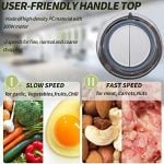 Electric Food Processor & Vegetable Chopper, 8-Cup Blender Grinder for Meat, Vegetables, Onion, Garlic, with 8Cup/10Cup Stainless Steel Bowl and 4 Sharp Blades - Image 5