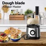 Anthter CY-367 Food Processor & Vegetable Chopper for Slicing, Shredding, Chopping, Dough and Purees, 7 Processor Cups, 600W,Stainless Steel - Image 7