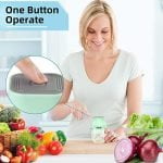 Electric Garlic Chopper, Tulevik 250ML Mini Portable Veggie Chopper, USB Rechargeable Garlic Grinder With Spoons and Brushes, Wireless Small Food Processor for Ginger, Chili, Meat, etc (Green) - Image 8