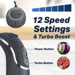 Mueller Smart Stick 800W, 12 Speed and Turbo Mode, 3-in-1, Heaviest Duty Copper Motor Immersion Blender, Titanium Steel Blades Hand Blender, Comfygrip Handle, Whisk, Beaker/Measuring Cup - Image 8