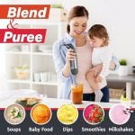 Mueller Smart Stick 800W, 12 Speed and Turbo Mode, 3-in-1, Heaviest Duty Copper Motor Immersion Blender, Titanium Steel Blades Hand Blender, Comfygrip Handle, Whisk, Beaker/Measuring Cup - Image 5