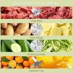 HOMCOM 2 in 1 Blender, Food Processor Combo for Chopping, Slicing, Shredding, Mincing, Pureeing for Vegetable, Meat and Nuts, 500W 5-Cup Bowl, 1.5L Blender Jug, 3 Blades - Image 5