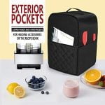 Luxja Food Processor Cover for Cuisinart and Hamilton Beach 11-14 Cup Processor, Food Processor Dust Cover with Accessories Pockets, Black - Image 3