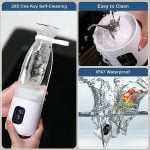 Portable Blender,300W Personal Blender -for Shakes and Smoothies / 3X MORE POWERFUL than Most Mini Blender/Better Blend Frozen Fruit / 20oz USB Blender Bravo (4th Gen, Kit) - Image 5