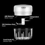 Mini food processor,electric mini garlic chopper,mini chopper food processor for chop Vegetable Pepper Onion Garlic ginger spice meat Baby Food,Perfect kitchen tools,250ML,USB Charging.(3.42 * 3.8in)… - Image 8