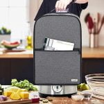 Luxja Food Processor Cover for Cuisinart and Hamilton Beach 10-14 Cup Processor, Food Processor Dust Cover with Accessories Pockets, Gray - Image 5