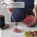 Olayks Electric Food Processor, Small Electric Food Chopper for Baby Food, Vegetables, Meat, Fruits, Nuts, 5 Cup Food Chopper with 2 Speed - Image 3