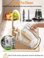 Powerful Electric Food Processor, Blender for Shakes and Smoothies, 8 Cup Meat Grinder & Veggie Chopper, 6 Bi-Level Blades for Baby Food, Meats, Salad, Grains and Nuts, 3 Speeds, 400W - Image 7