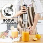 Immersion Stick Hand Blender - Variable Speeds & Turbo Function, 800W Powerful Motor, For Shakes & Smoothies, Baby Food & Soup, Whisk, 800ml Beaker, 500ml Chopper Bowl, For Home Use - Image 9
