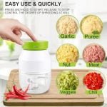 Electric Garlic Chopper 270ML Mini Portable Vegetable Chopper, Wireless Food Processor Garlic Mincer for Onion Ginger Chili Fruit Meat - Image 3