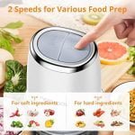 Mini Food Processor with 2.5 Cup Glass Bowl, Acekool Small Electric Food Chopper for Vegetables Meat Fruits Nuts Puree - 300W 2 Speed Kitchen Food Processor With Sharp Blades - Image 4